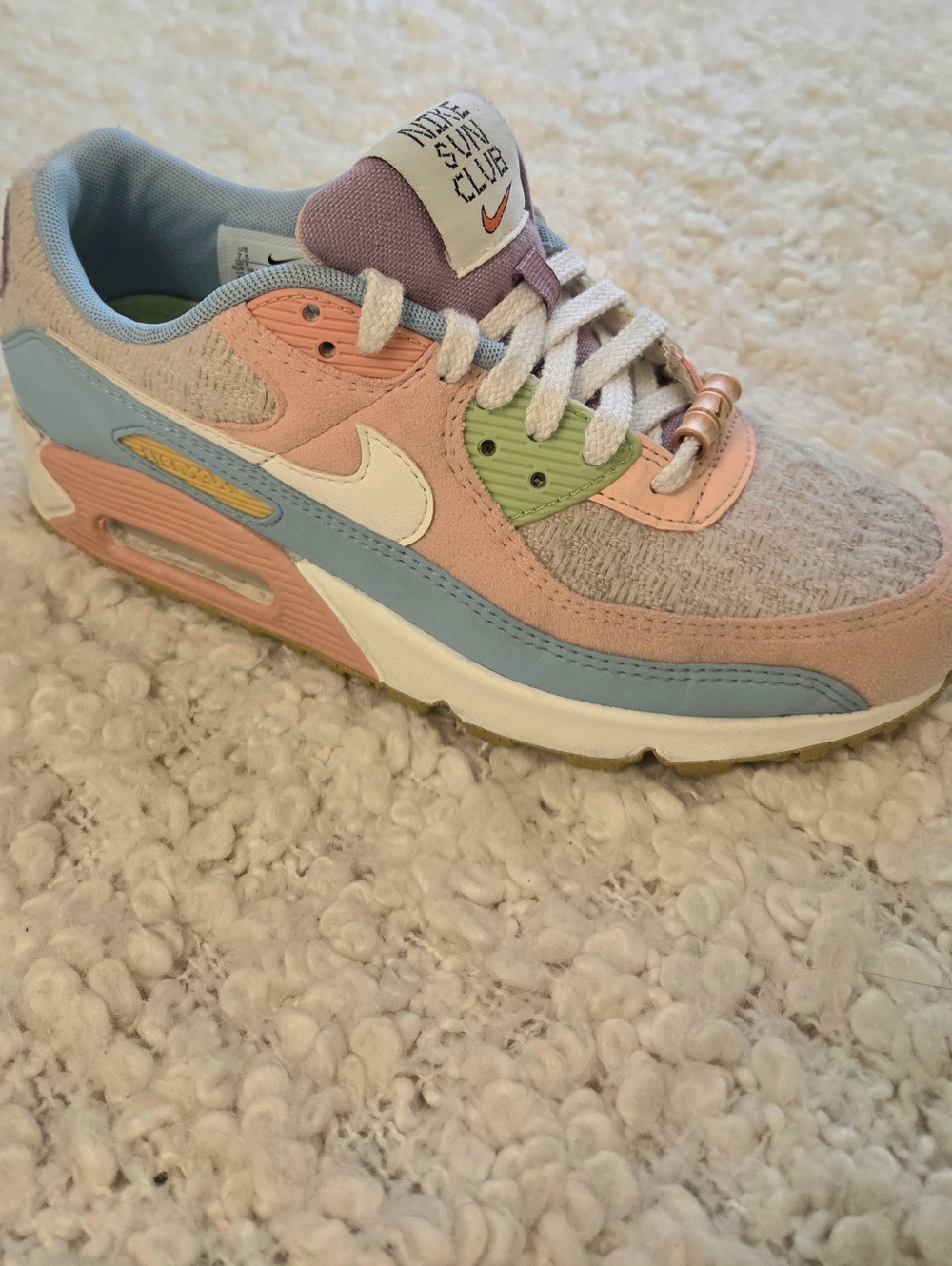 Nike Air Max 90 SE Sun Club Pastel Multicolor Womens Size 7.5 Sneaker DJ9997-100 - Picture 10 of 14